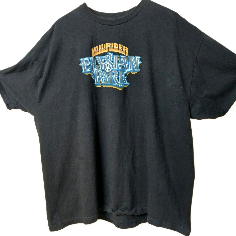 Original Lowrider Elysian Park LA Graphic T-Shirt, Designs Front & Back Size 3XL